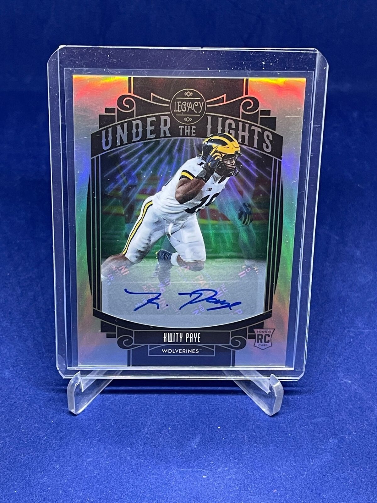KWITY PAYE 2021 PANINI LEGACY UNDER THE LIGHTS ROOKIE PRIZM AUTO RC