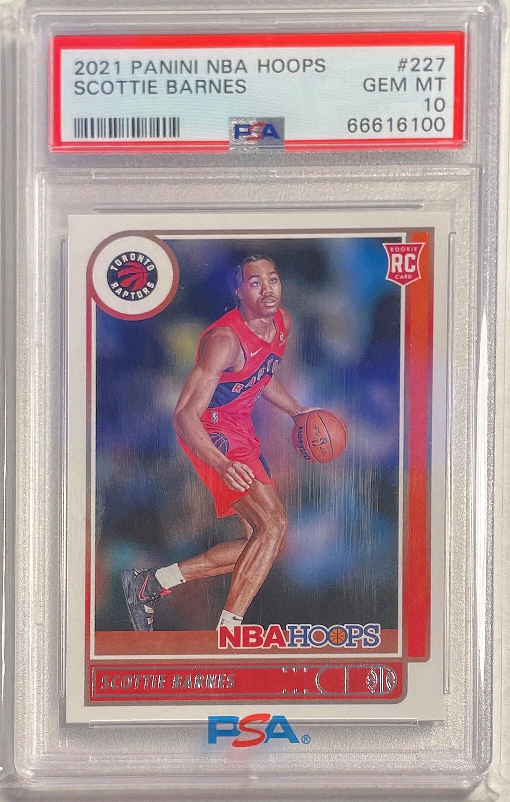 SCOTTIE BARNES 2021-22 PANINI NBA HOOPS ROOKIE RC #227 PSA 10 GEM MINT