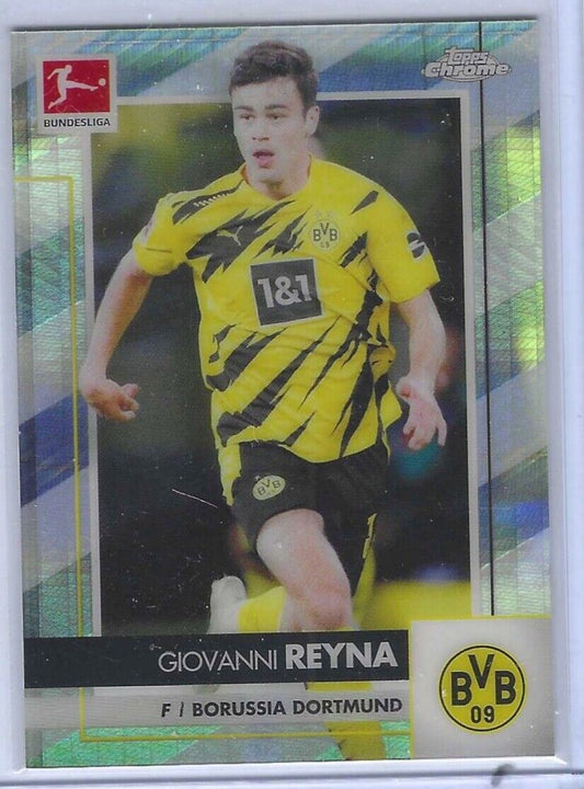 GIOVANNI REYNA 2020-21 TOPPS CHROME BUNDESLIGA HYPER REFRACTOR #D 170/199