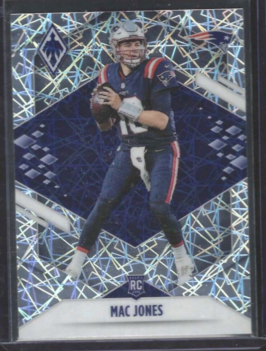 MAC JONES 2021 PANINI PHOENIX SILVER LAZER PRIZM ROOKIE RC #109