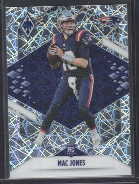 MAC JONES 2021 PANINI PHOENIX SILVER LAZER PRIZM ROOKIE RC #109