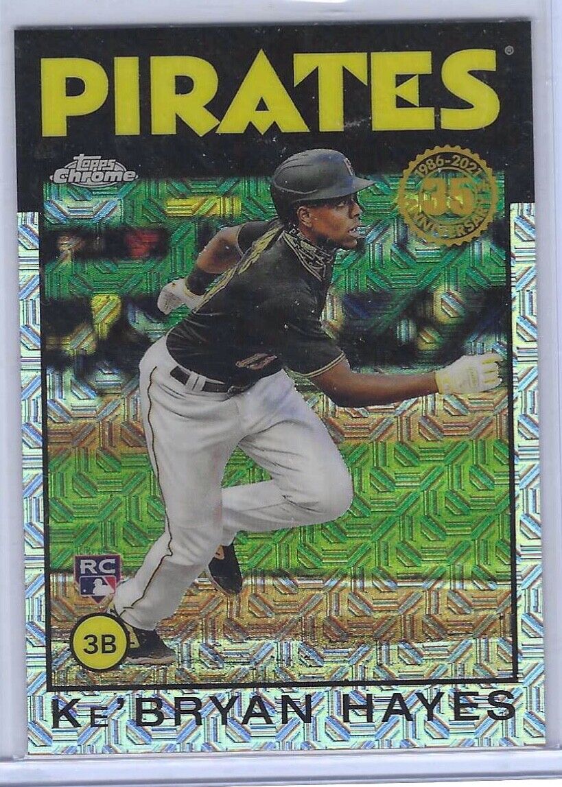 KE'BRYAN HAYES 2021 TOPPS CHROME SILVER PACK REFRACTOR THROWBACK RC #86C-43