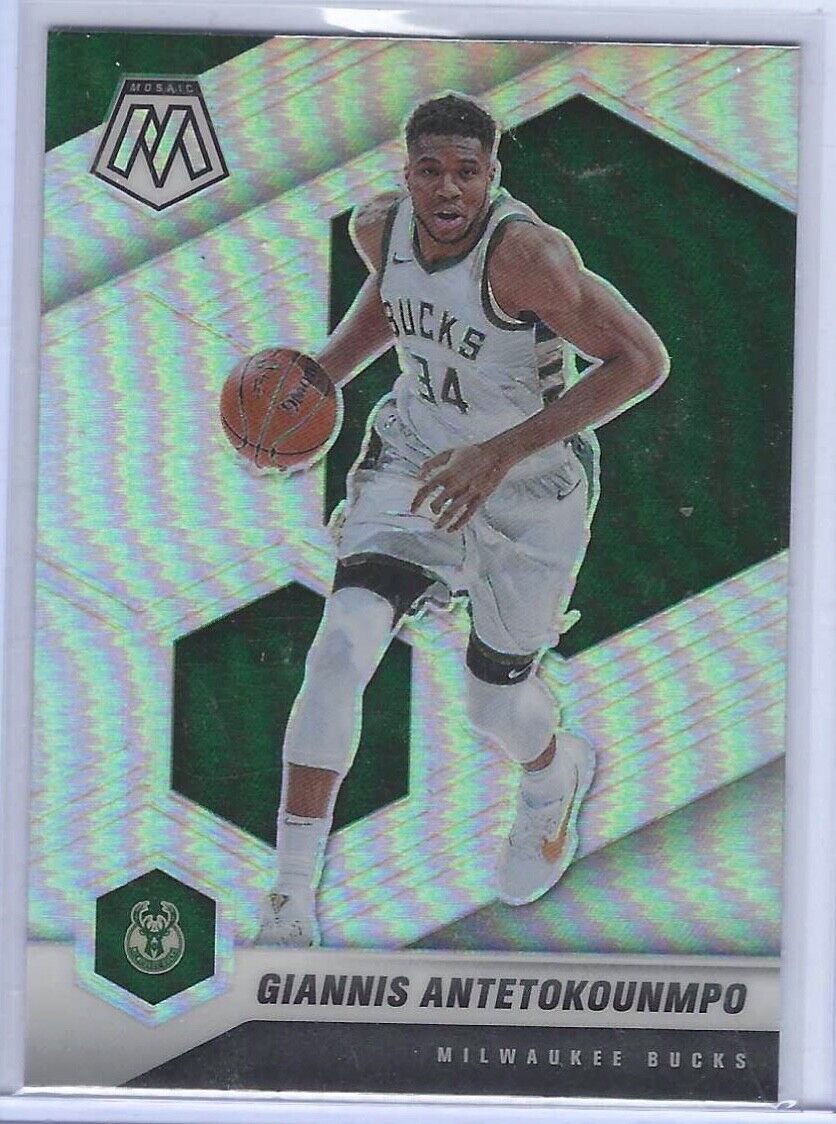 GIANNIS ANTETOKOUNMPO 2020-21 PANINI MOSAIC SILVER PRIZM #80