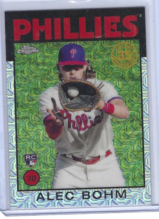 ALEC BOHM 2021 TOPPS CHROME SILVER PACK REFRACTOR THROWBACK RC #86C-45