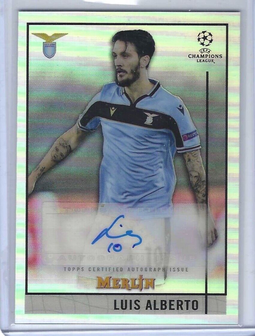 LUIS ALBERTO 2020-21 TOPPS MERLIN CHROME SILVER REFRACTOR AUTO #BCA-LA
