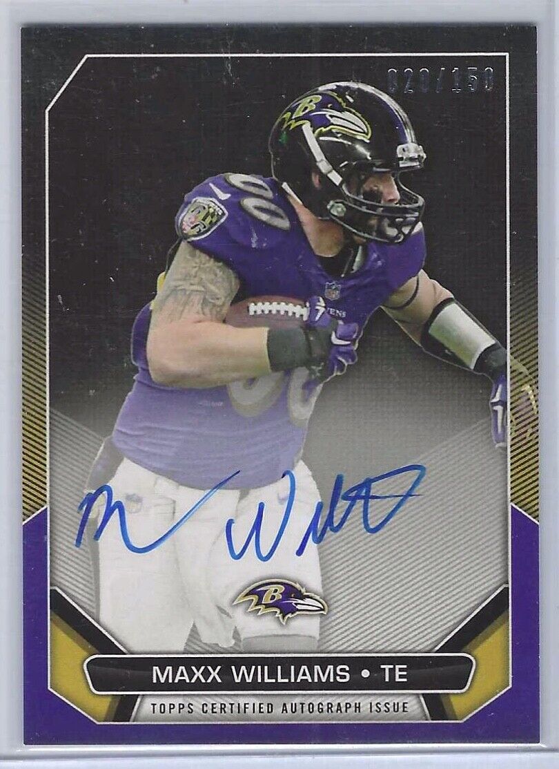 MAXX WILLIAMS 2015 TOPPS ROOKIE PREMIERE PHOTO SHOOT ON CARD AUTO RC #D /150