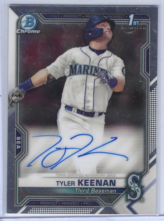 TYLER KEENAN 2021 BOWMAN CHROME 1ST BOWMAN PROSPECT AUTO #CPA-TK