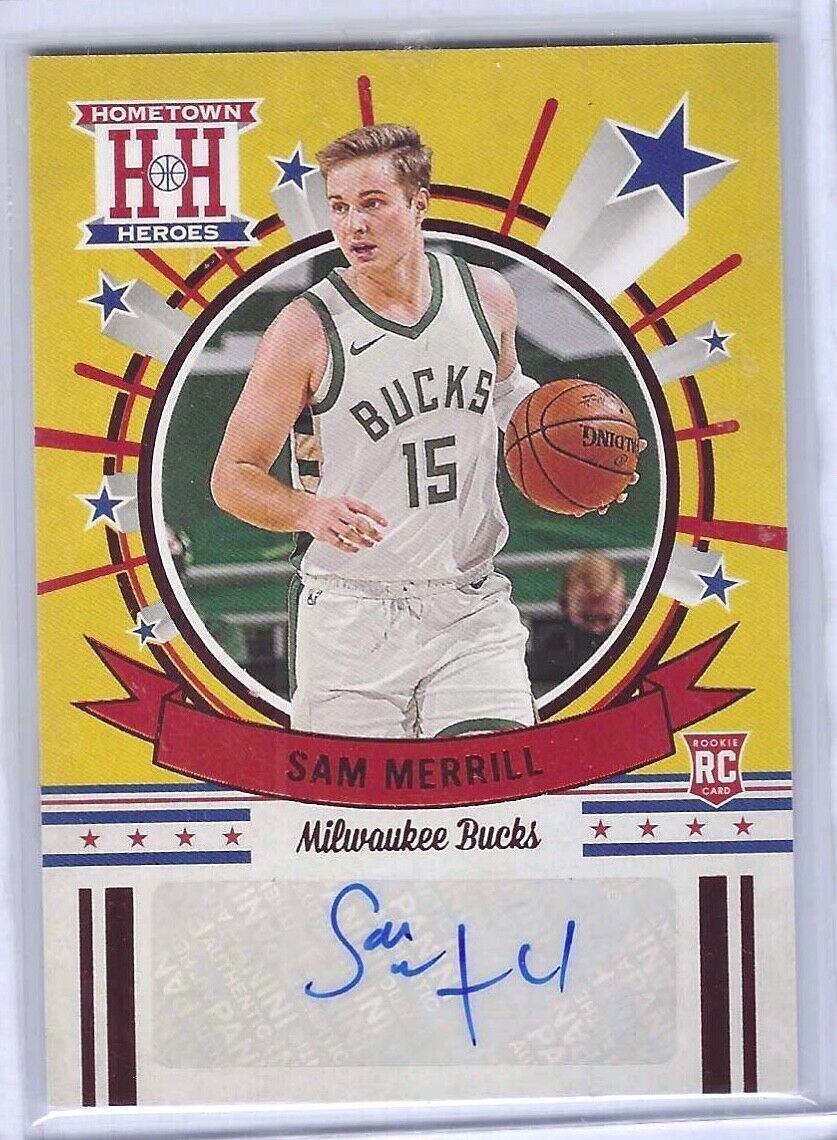 SAM MERRILL 2020-21 PANINI CHRONICLES HOMETOWN HEROES AUTO RC #HH-SAM