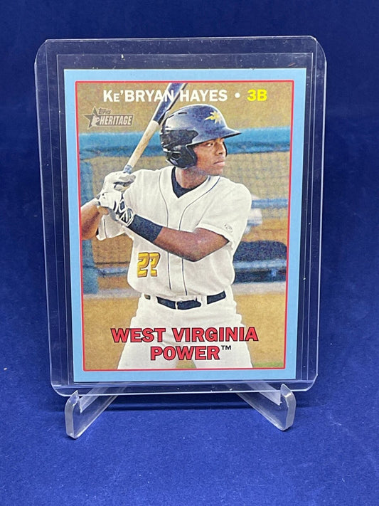 KE'BRYAN HAYES 2016 TOPPS HERITAGE MINORS BLUE PROSPECT #D 78/99