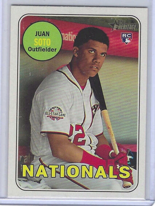 JUAN SOTO 2018 TOPPS HERITAGE ROOKIE RC #502