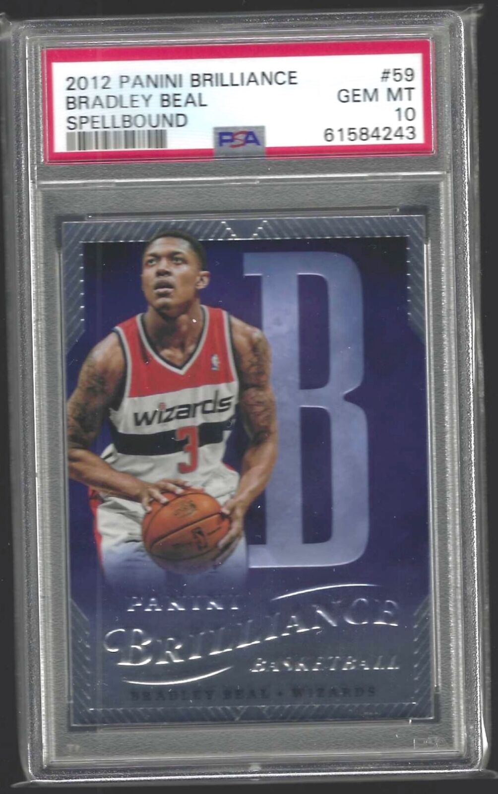 BRADLEY BEAL 2012-13 PANINI BRILLIANCE "B" SPELLBOUND RC #59 PSA 10 GEM POP 9