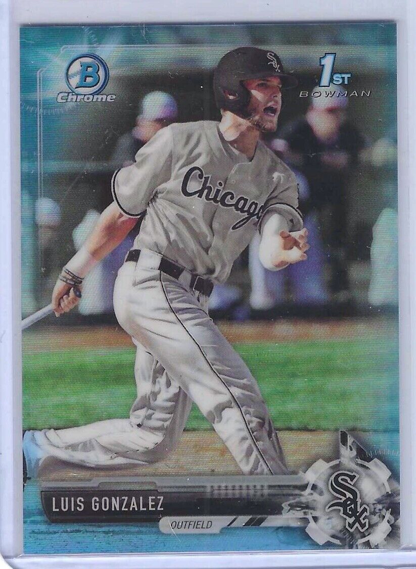 LUIS GONZALEZ 2017 BOWMAN CHROME SKY BLUE REFRACTOR 1ST BOWMAN PROSPECT #D /399
