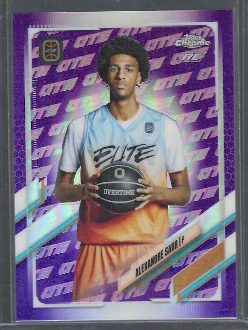 ALEXANDRE SARR 2021-22 TOPPS CHROME OTE PURPLE REFRACTOR RC #D 096/299