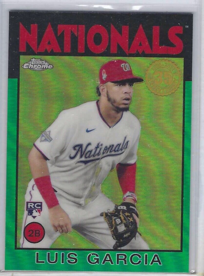 LUIS GARCIA 2021 TOPPS CHROME SILVERPACK 35TH ANNIVERSARY GREEN REFRACTOR RC /99