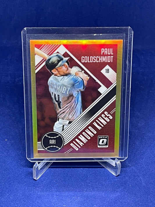PAUL GOLDSCHMIDT 2018 PANINI DONRUSS OPTIC DIAMOND KINGS GOLD HOLO PRIZM #D 3/10