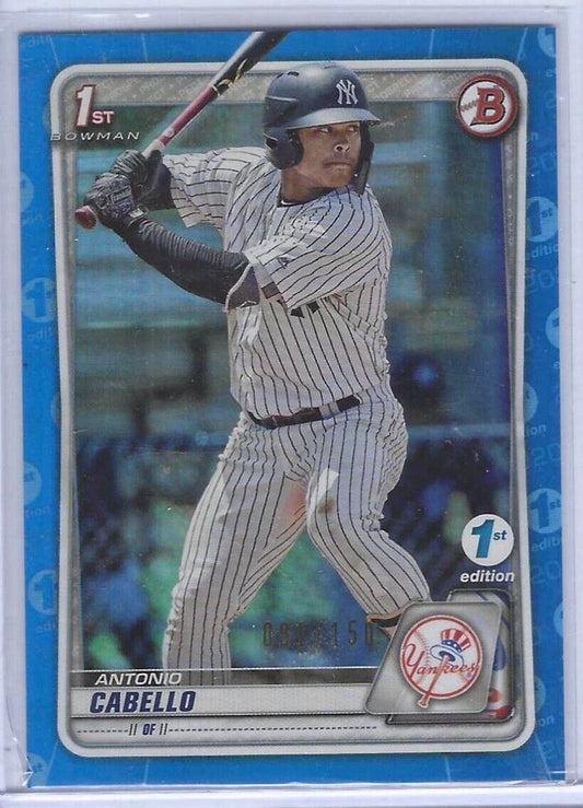 ANTONIO CABELLO 2020 BOWMAN 1ST EDITION BOWMAN BLUE PROSPECT #D 081/150