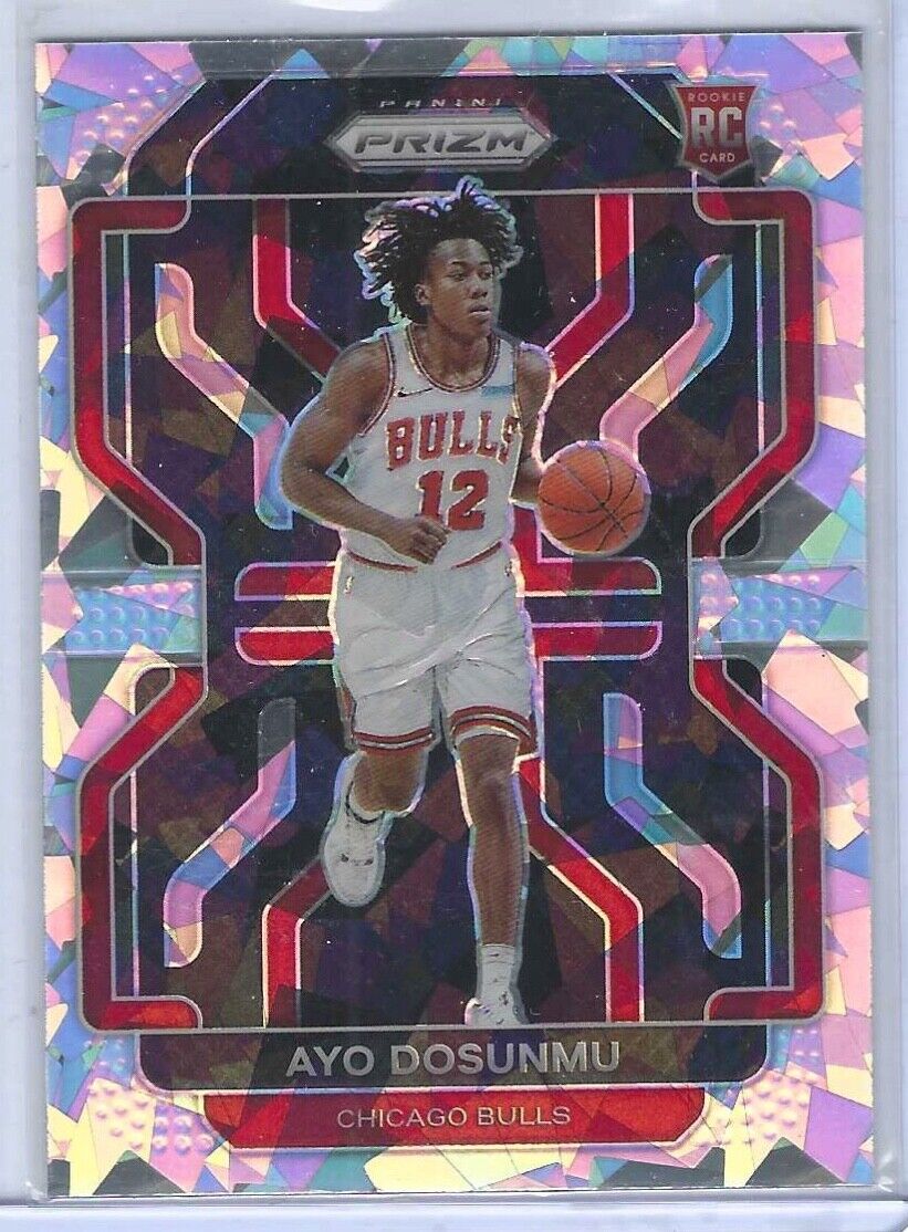 AYO DOSUNMU 2021-22 PANINI PRIZM SILVER CRACKED ICE PRIZM ROOKIE RC #271