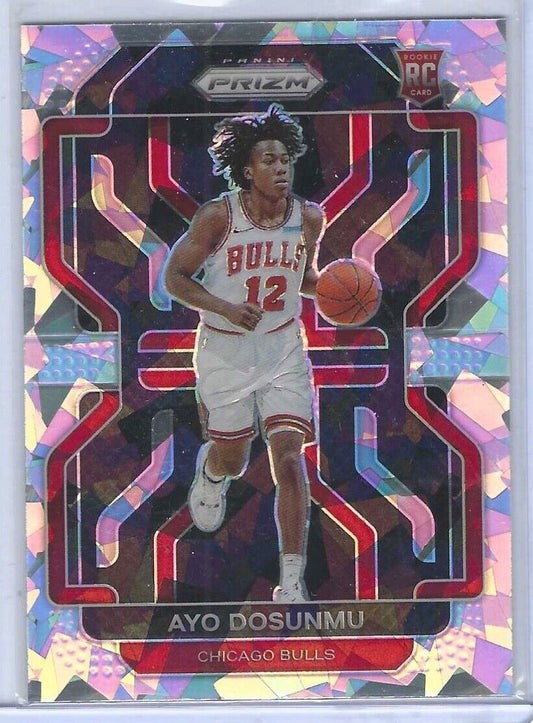 AYO DOSUNMU 2021-22 PANINI PRIZM SILVER CRACKED ICE PRIZM ROOKIE RC #271