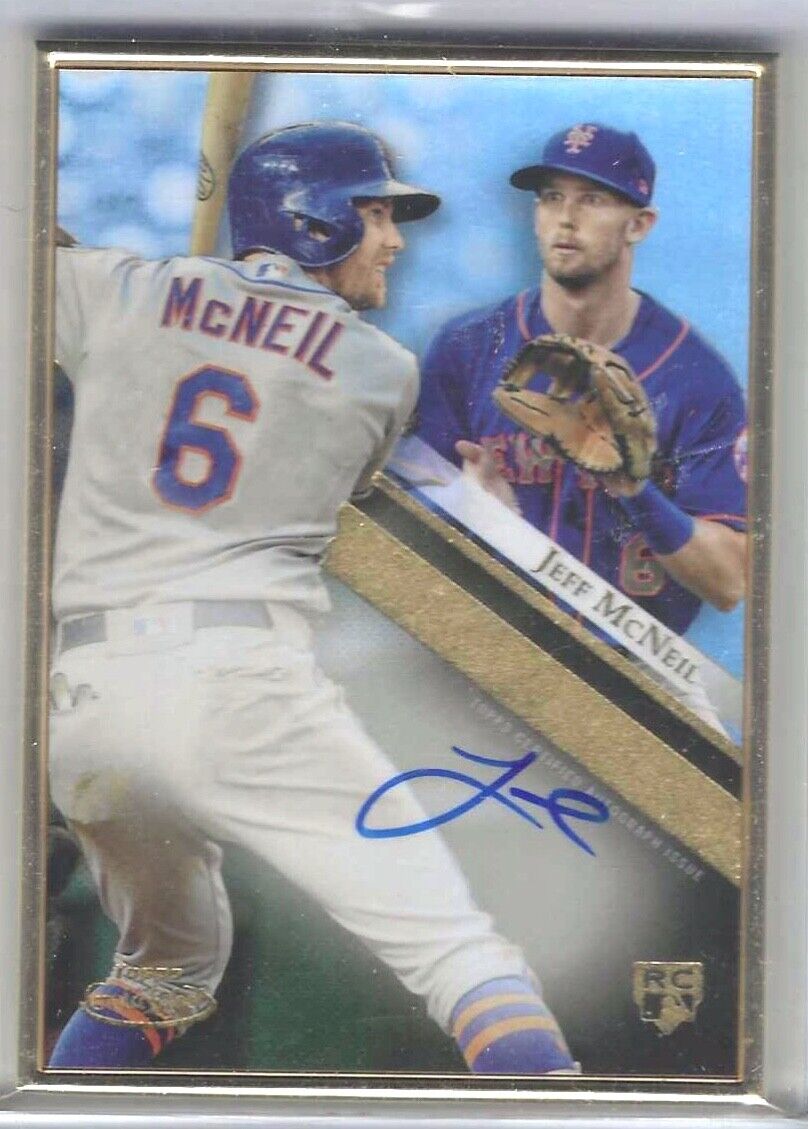 JEFF MCNEIL 2019 TOPPS GOLD LABEL FRAMED ROOKIE AUTO RC #GLA-JM