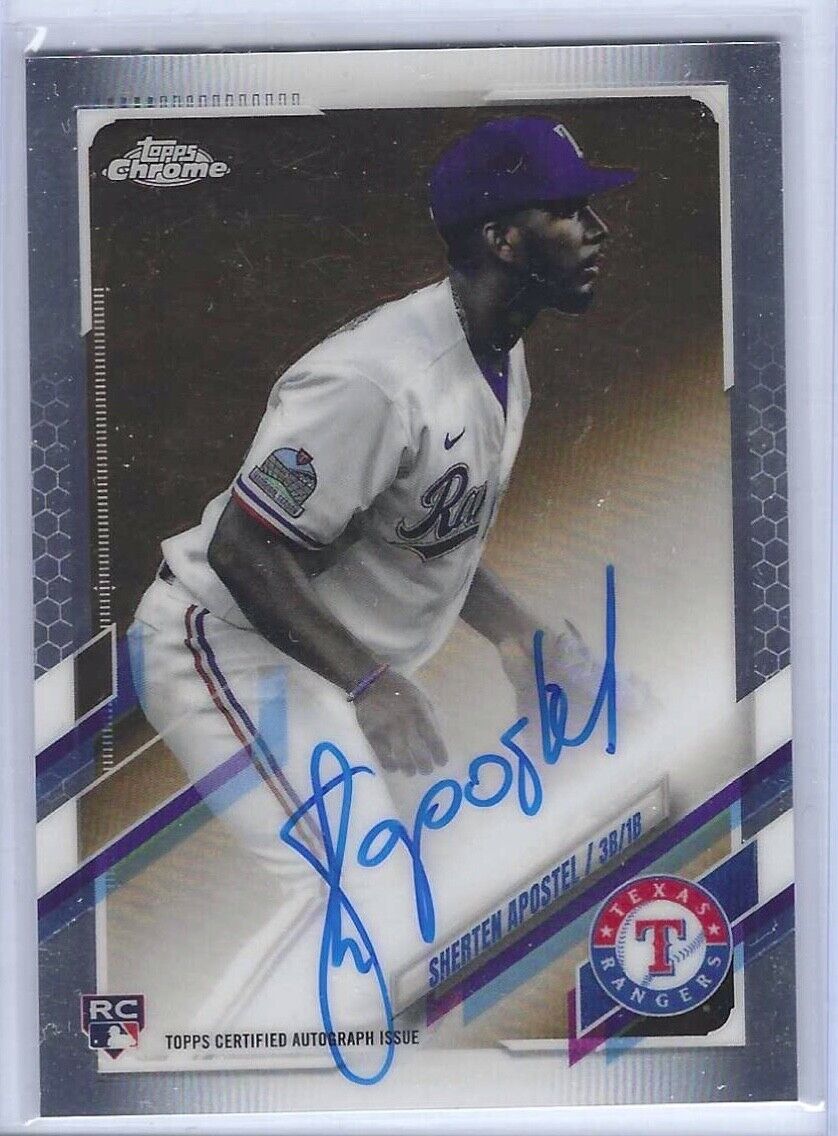 SHERTEN APOSTEL 2021 TOPPS CHROME ROOKIE AUTO RC #RA-SA