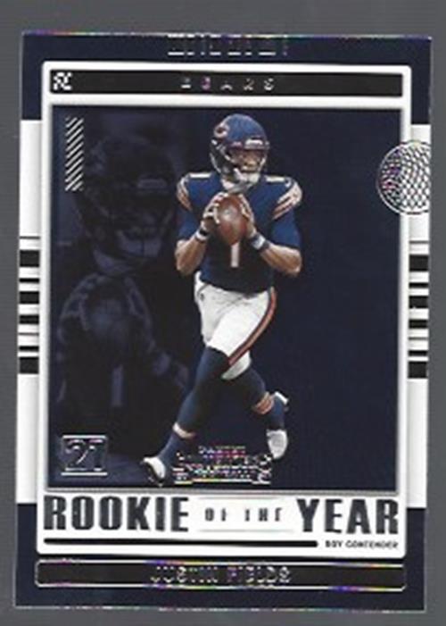 JUSTIN FIELDS 2021 PANINI CONTENDERS ROOKIE OF THE YEAR ROOKIE RC