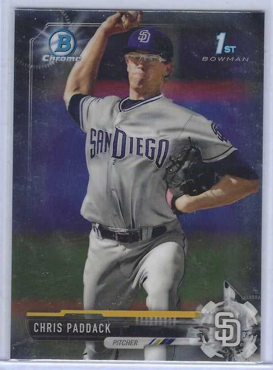 CHRIS PADDACK 2017 BOWMAN CHROME 1ST BOWMAN PROSPECT #BCP243