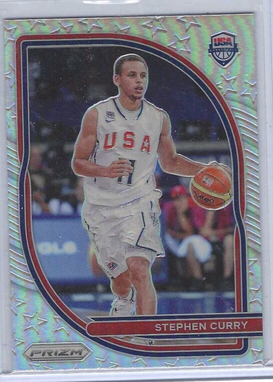 STEPHEN CURRY 2020-21 PANINI PRIZM SILVER PRIZM USA BASKETBALL #10
