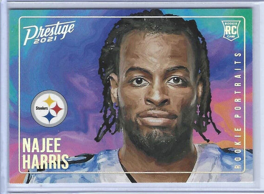 NAJEE HARRIS 2021 PANINI PRESTIGE ROOKIE PORTRAITS CASE HIT SSP RC #RP-21