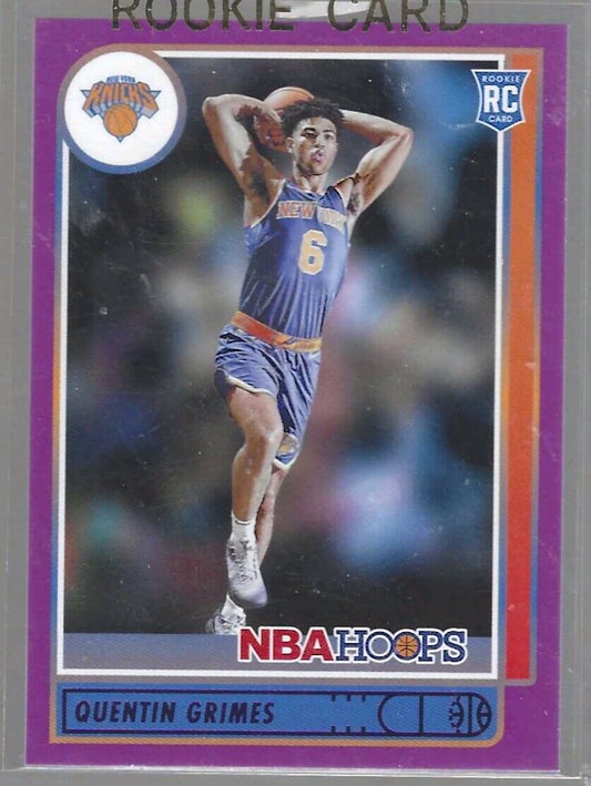 QUENTIN GRIMES 2021-22 NBA HOOPS PURPLE SP ROOKIE RC #206