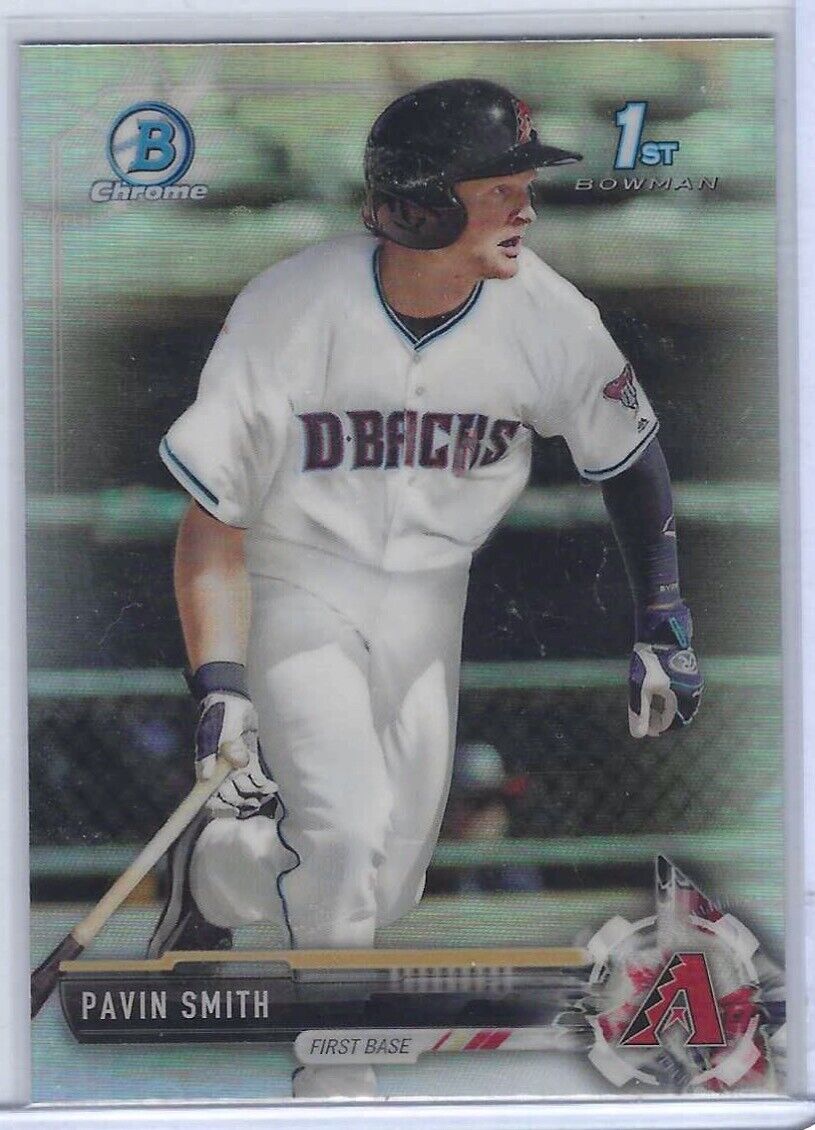 PAVIN SMITH 2017 BOWMAN CHROME SILVER REFRACTOR 1ST BOWMAN PROSPECT #BDC-195
