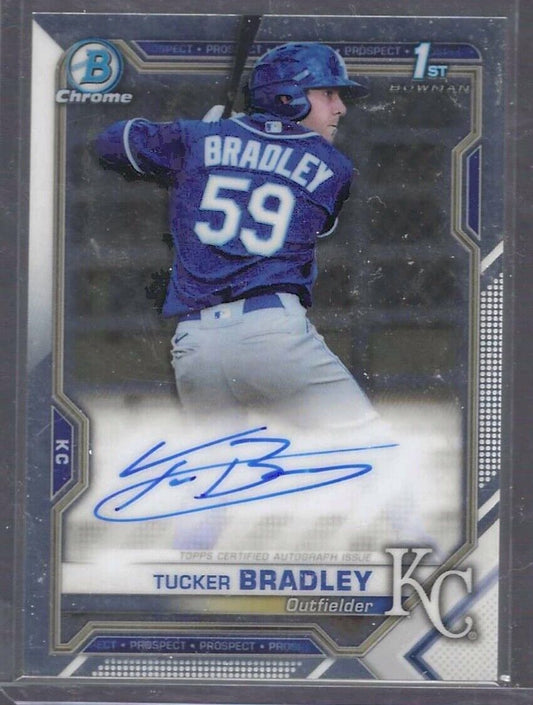 TUCKER BRADLEY 2021 BOWMAN CHROME 1ST BOWMAN PROSPECT AUTO #CPA-TB