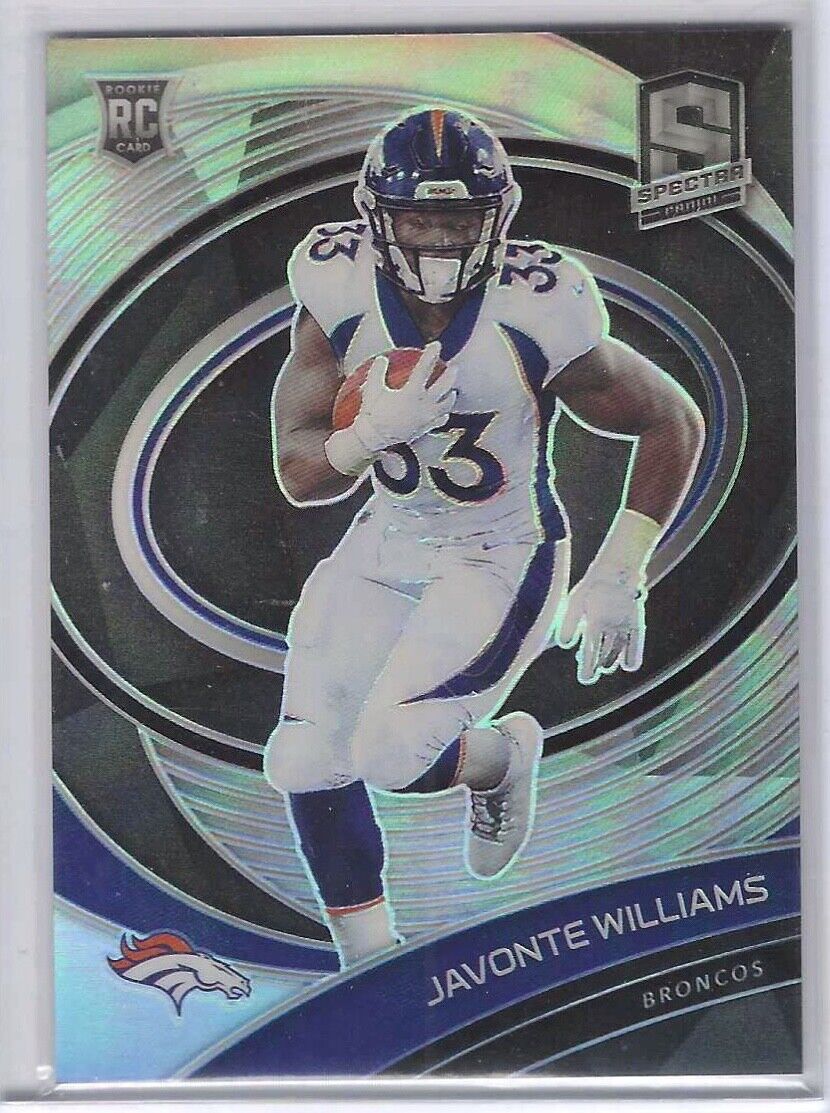 JAVONTE WILLIAMS 2021 PANINI SPECTRA SILVER PRIZM ROOKIE RC #D 106/149