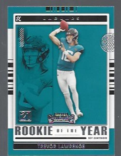 TREVOR LAWRENCE 2021 PANINI CONTENDERS ROOKIE OF THE YEAR INSERT RC