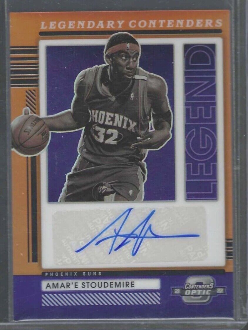 AMAR'E STOUDEMIRE 2021-22 OPTIC CONTENDERS LEGEND ORANGE PRIZM AUTO #D 25/25
