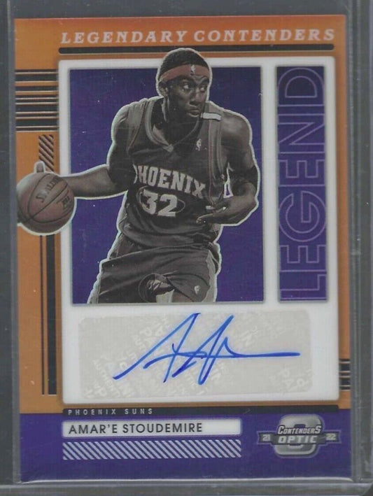 AMAR'E STOUDEMIRE 2021-22 OPTIC CONTENDERS LEGEND ORANGE PRIZM AUTO #D 25/25