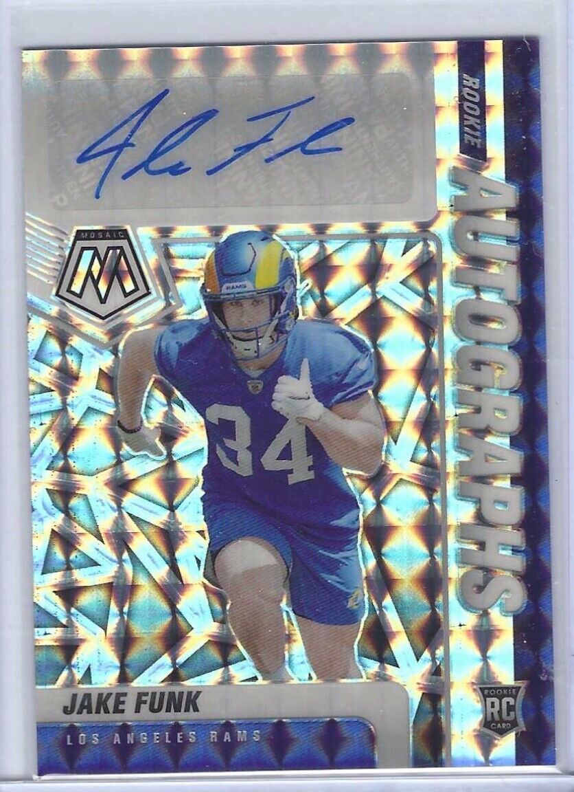 JAKE FUNK 2021 PANINI MOSAIC SILVER MOSAIC PRIZM ROOKIE AUTO RC #RA-66