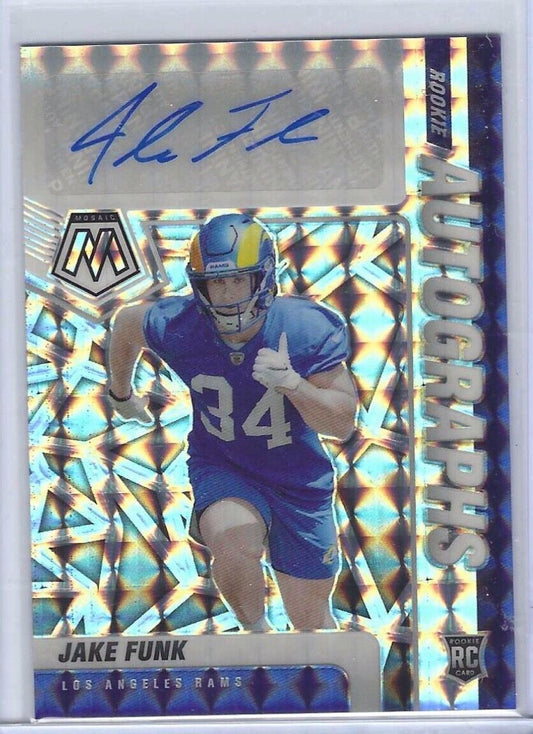 JAKE FUNK 2021 PANINI MOSAIC SILVER MOSAIC PRIZM ROOKIE AUTO RC #RA-66