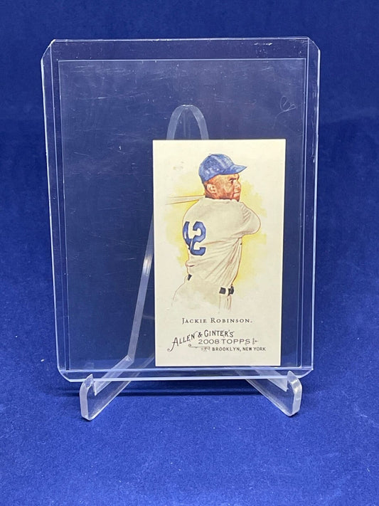 JACKIE ROBINSON 2008 TOPPS ALLEN AND GINTER SSP RIP CARD EXTENDED MINI #374