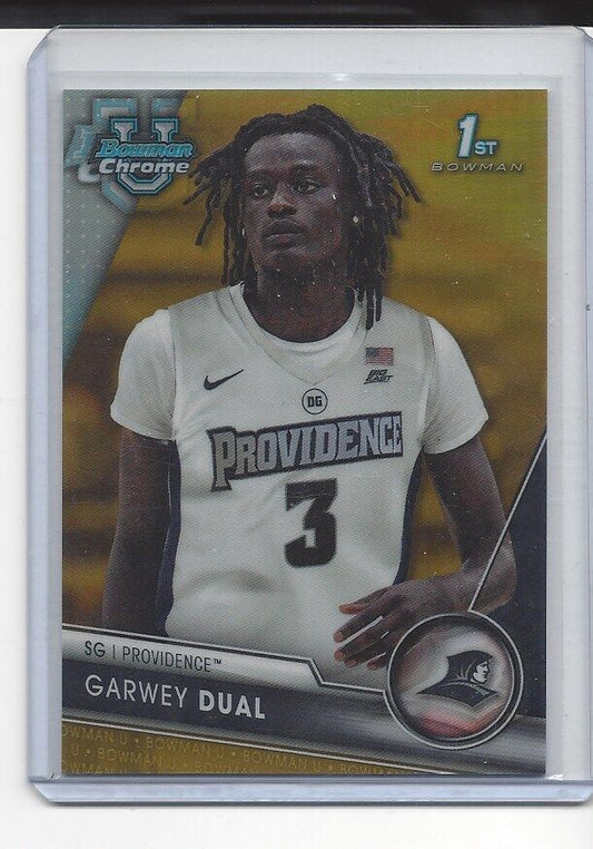 GARWEY DUAL 2023-24 BOWMAN CHROME UNIVERSITY 1ST GOLD REFRACTOR #D 33/50