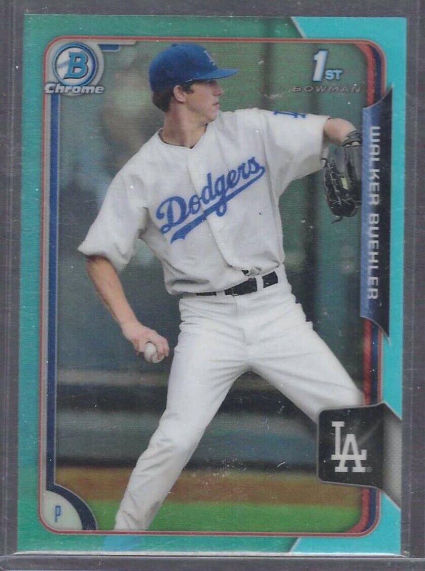WALKER BUEHLER 2015 BOWMAN CHROME SKY BLUE REFRACTOR 1ST BOWMAN PROSPECT #46