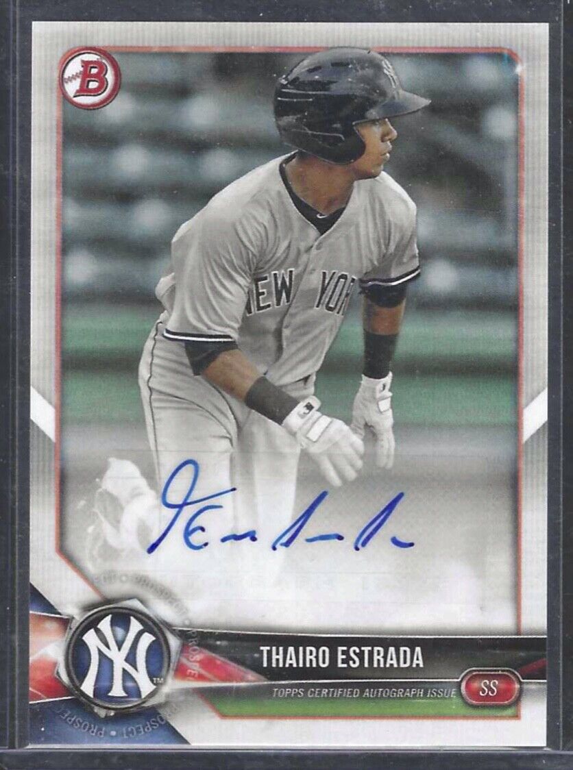 THAIRO ESTRADA 2018 TOPPS BOWMAN PROSPECT AUTO #PA-TE
