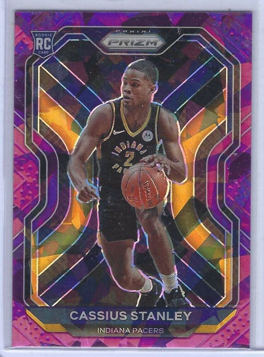 CASSIUS STANLEY 2020-21 PANINI PRIZM PURPLE CRACKED ICE PRIZM RC #D 102/175