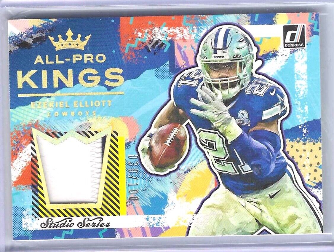 EZEKIEL ELLIOTT 2021 PANINI DONRUSS STUDIO SERIES ALL-PRO KINGS PATCH #D 030/100