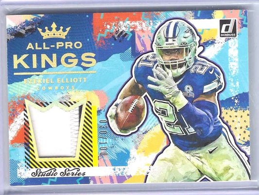 EZEKIEL ELLIOTT 2021 PANINI DONRUSS STUDIO SERIES ALL-PRO KINGS PATCH #D 030/100