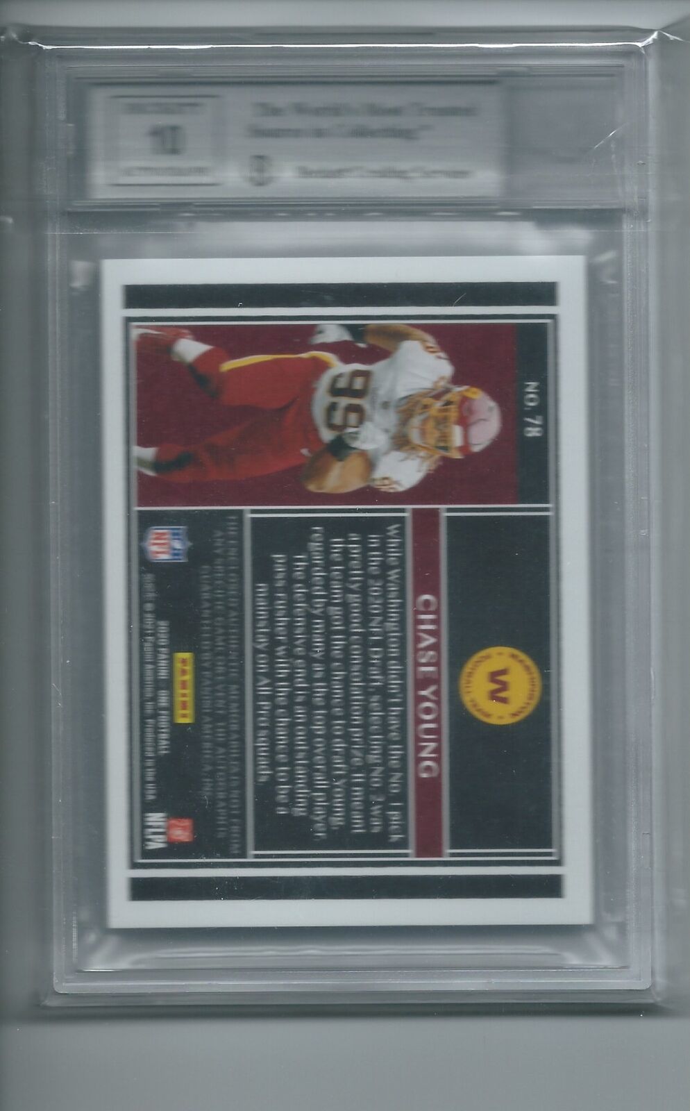 CHASE YOUNG 2020 PANINI ONE QUAD PATCH ON CARD AUTO RC /99 BGS 9 MINT POP 1/1