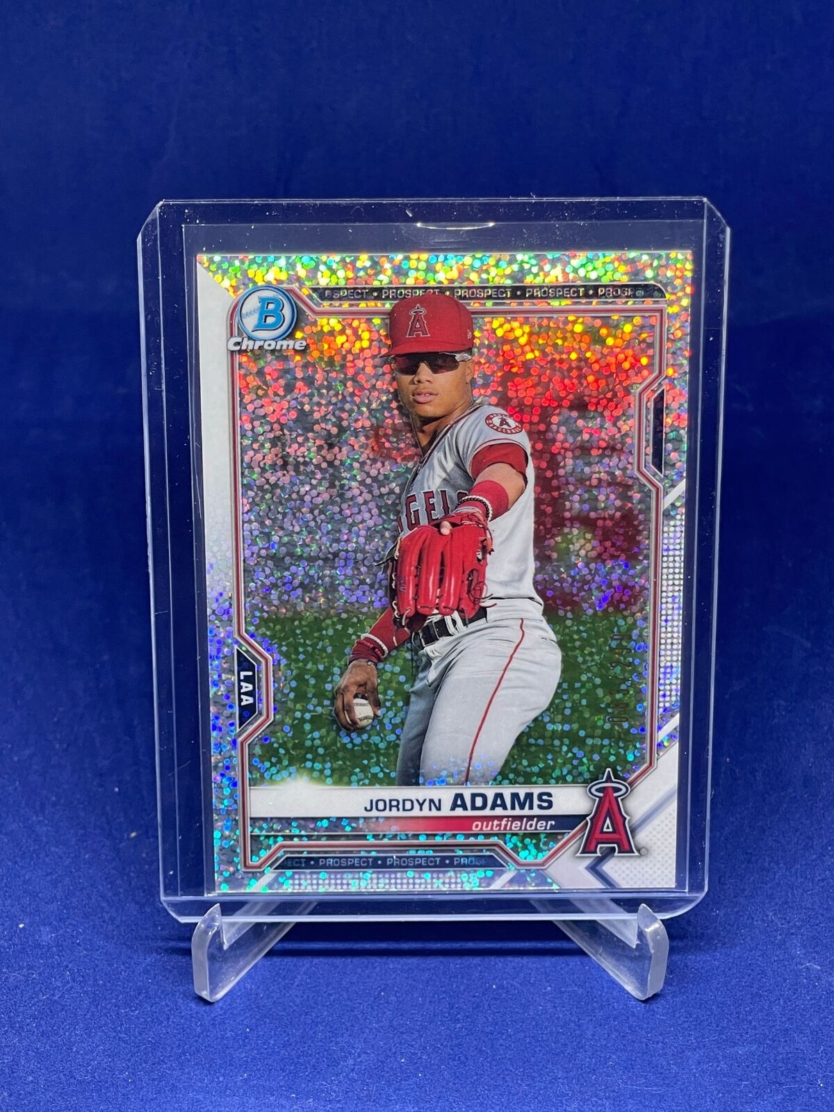 JORDYN ADAMS 2021 BOWMAN CHROME SPARKLE SPECKLE REFRACTOR PROSPECT #D 63/299