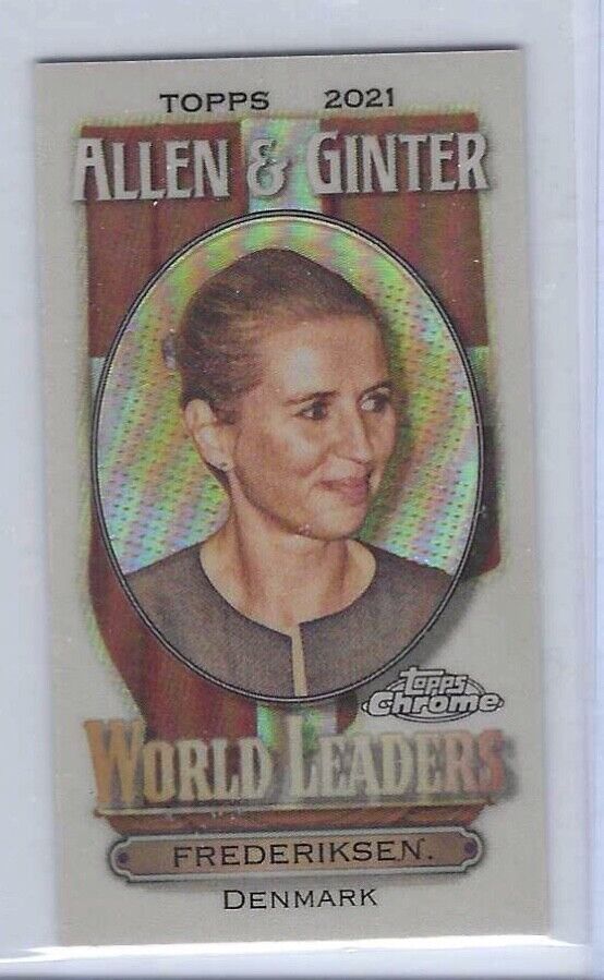 METTE FREDERIKSEN 2021 TOPPS CHROME ALLEN & GINTER WORLD LEADERS MINI REFRACTOR