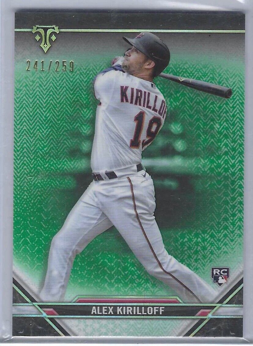 ALEX KIRILLOFF 2021 TOPPS TRIPLE THREADS GREEN ROOKIE RC #D 241/259