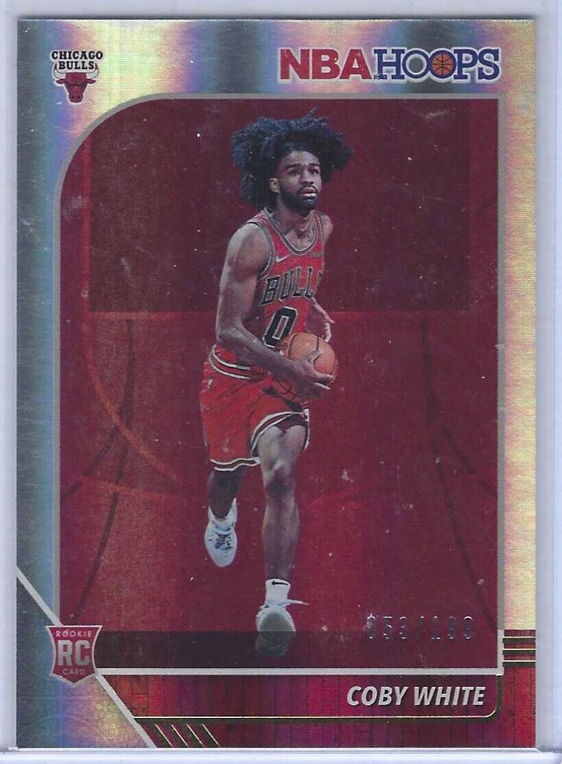 COBY WHITE 2019-20 NBA HOOPS SILVER FOIL ROOKIE RC #D 053/199