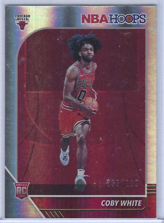 COBY WHITE 2019-20 NBA HOOPS SILVER FOIL ROOKIE RC #D 053/199